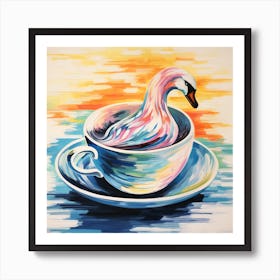 Swan In A Cup 1 Art Print