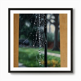 Raindrops On A Window 1 Art Print