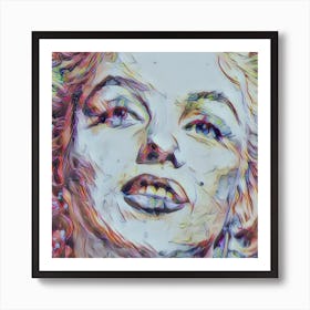 Marilyn Face Art Print
