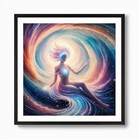 Leonardo Phoenix In A Swirling Ethereal Whirlwind Of Colors Th 2 Art Print