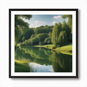 Lake In The Woods 4 Art Print