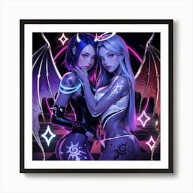 Demons And Angels 2 Art Print