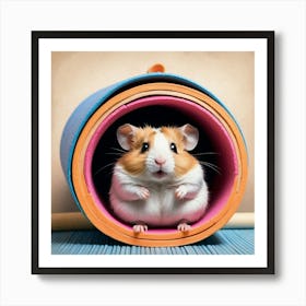 Hamster In A Tube 3 Art Print