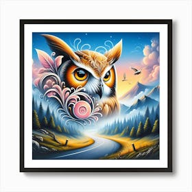 Owl Painting Art Print