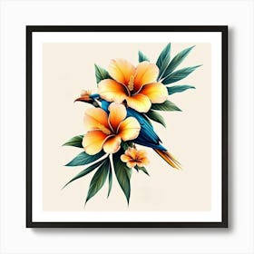 Hibiscus Flower Art 1 Art Print