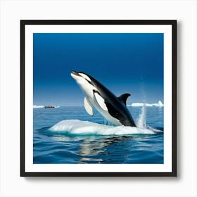 Marine Mammal Ocean White Blubber Melon Spout Diving Arctic Vocal Intelligent Curious Fr (3) Art Print