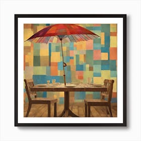 With Umbrella, Paul Klee Dining Room Art Print