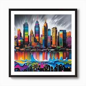 New York City Skyline 13 Art Print