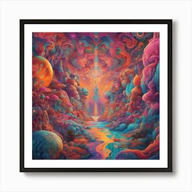 Psychedelic Landscape Art Print