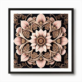 Rococo Floral Pattern Art Print