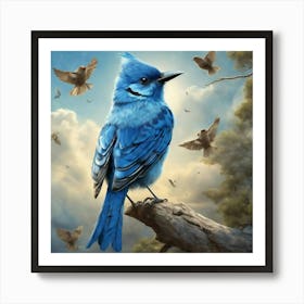 Blue Bird 3 Art Print