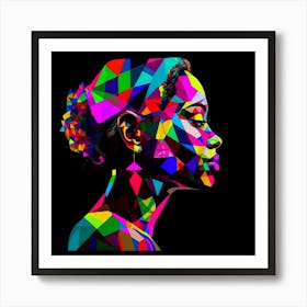 Abstract Portrait Of A Woman Art Print