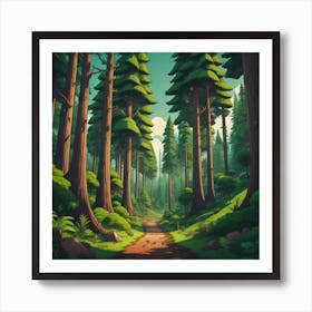 Forest Path Art Print