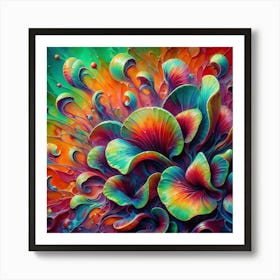 Venus Flytrap Fantasy, Abstract Carnivorous Plants Art Print