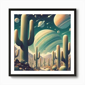 Cactus Desert Art Print