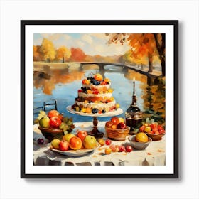 Cake And Fruit Art Print