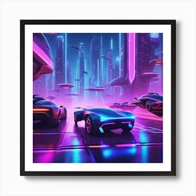 Futuristic City 1 Art Print