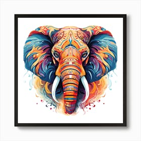 Elephant Painting 7 Art Print