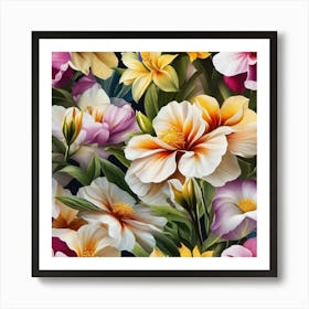 Floral Wallpaper 22 Art Print