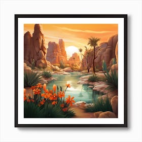 Desert Landscape Art Print