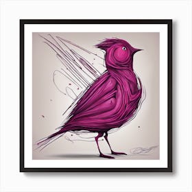 Bird In Purple Art Print