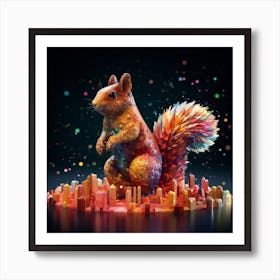 Squirrel In The City Art Print