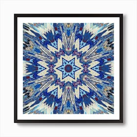 Blue Marble Star Art Print