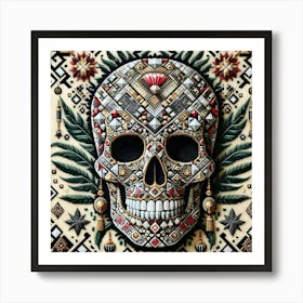 Day Of The Dead Skull 19 Art Print