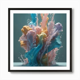 Pastel Fluid Underwater By Jacob Lawrence And Francis Picabia Perfect Composition Beautiful Deta 229367036 (2) Art Print