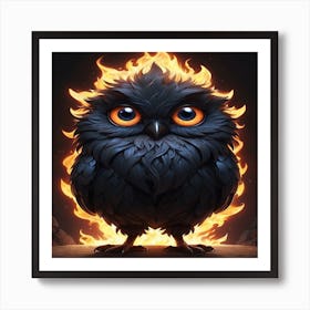 Fire Owl 1 Art Print