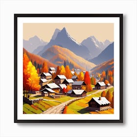 Autumn Village 9 Art Print