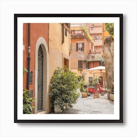 Streets Of Rome Square Art Print