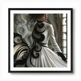 Black And White Dress Art Print