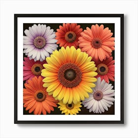 Gerbera Daisies Art Print