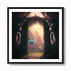 Myeera Elwynn Forest Unreal Engine Wisps Mist Sunset Temple Arc 41a75665 5cb7 4bbc Af5e 1bbb14396010 Art Print