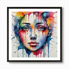 Watercolor Of A Woman 3 Art Print