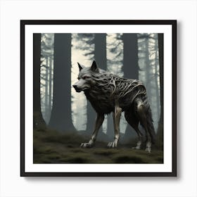 Wolf In The Woods 57 Art Print