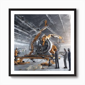 Robots In A Factory Art Print