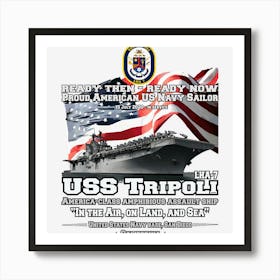 Uss Tripoli (Lha 7) America Class Amphibious Assault Ship Art Print