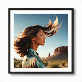 Woman In The Desert 1 Art Print