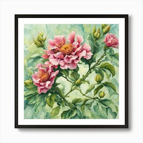 Pink Peonies Art Print