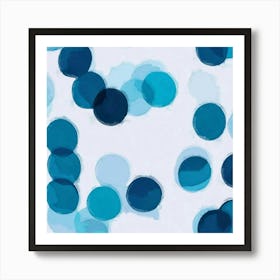 Blue Confetti Art Print