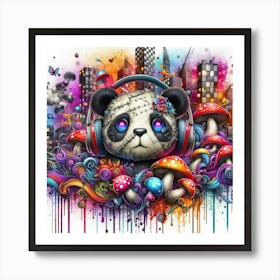 Psychedelic Panda 24 Art Print