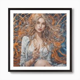 Picture Of A Sexy Girl In The Sea 525374107 Art Print