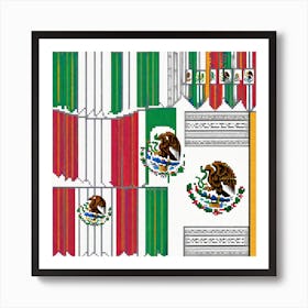 Flag Of Mexico 3 Art Print
