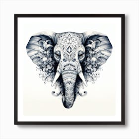 Elephant Series Artjuice By Csaba Fikker 017 Art Print