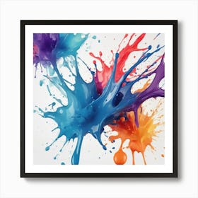 Abstract Water Colored Splash 243751944 Art Print