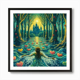 Mermaid In The Forest 1 Art Print