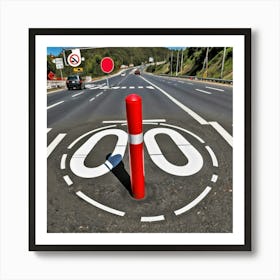 Road With A Number Painted On It Art Print