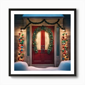 Christmas Door 116 Art Print